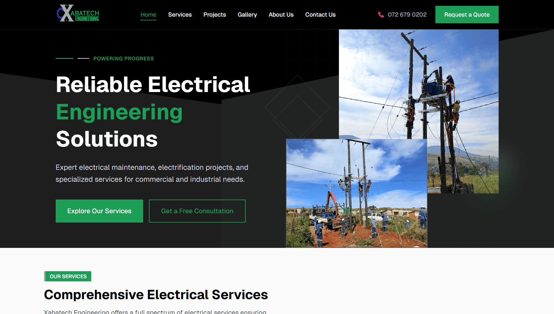 Xabatech Engineering website screenshot